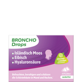 BRONCHODROPS Pastillen – Befeuchtende und beruhigende Pastillen bei trockenen Schleimhäuten in Mund und Rachen