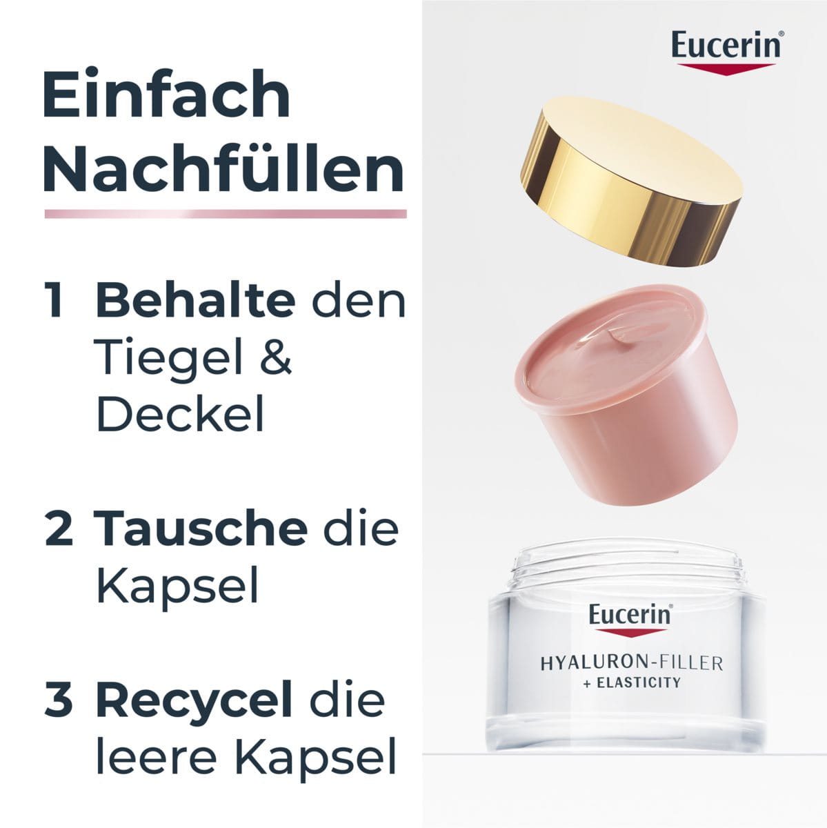 Hyaluron-Filler + Elasticity Tagespflege Rosé LSF 30 Nachfüllkapsel – Bild 3