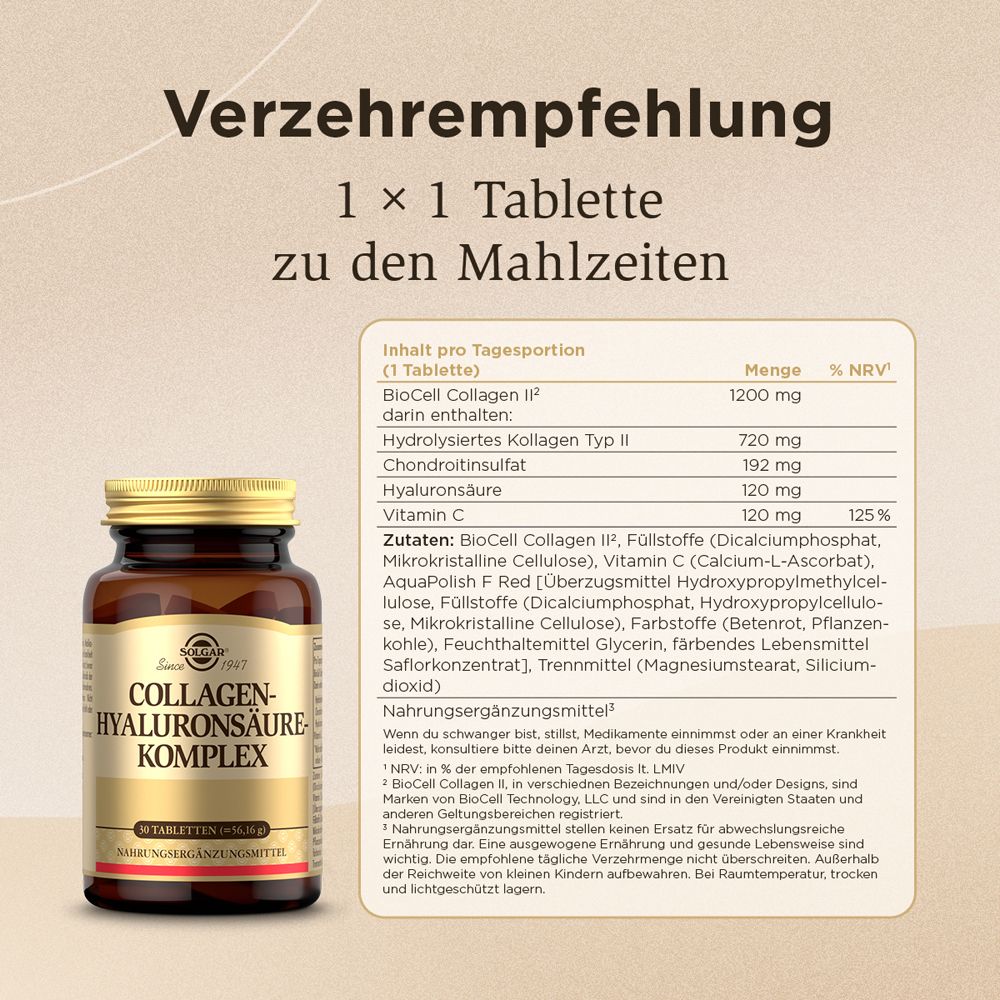 Solgar® Collagen-Hyaluronsäure-Komplex – Bild 5