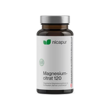 NICAPUR® Magnesiumcitrat 120 – Organisch gebundenes Magnesium für Muskeln, Nerven und Elektrolytgleichgewicht