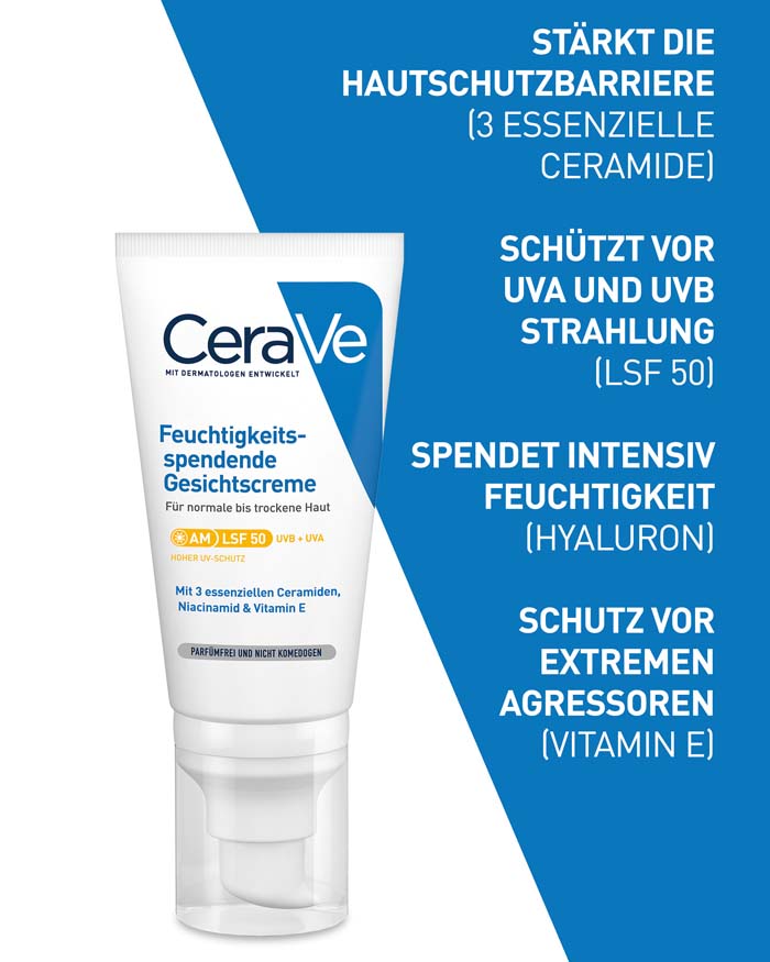 CeraVe Feuchtigkeitsspendende Gesichtscreme mit LSF 30 – Bild 2