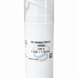 Progesteroncreme 3% im Airless-Spender – mikronisiert  bio-zertifizierte Cremegrundlage