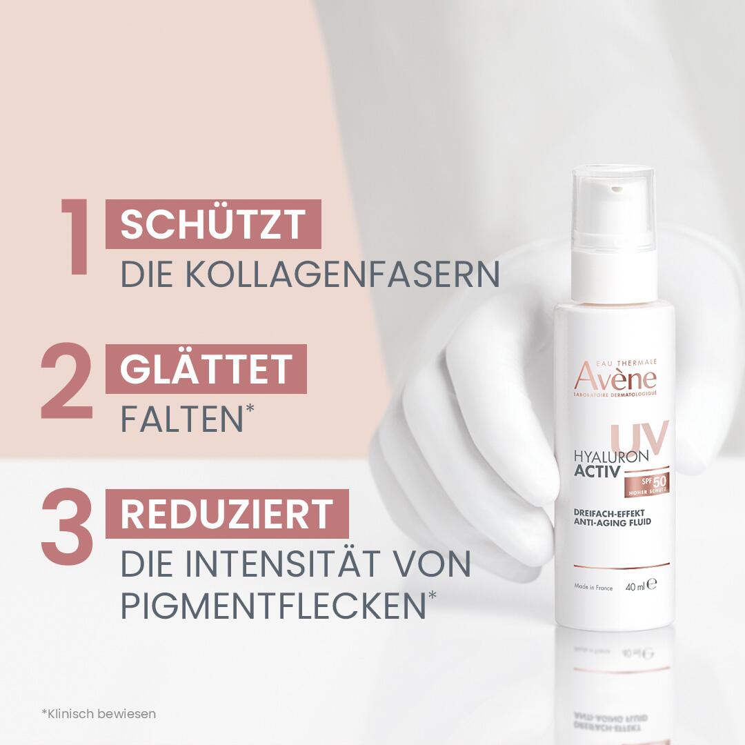 HYALURON ACTIV UV – Anti-Aging-Fluid mit dreifacher Wirksamkeit und Lichtschutzfaktor 50 – Bild 7
