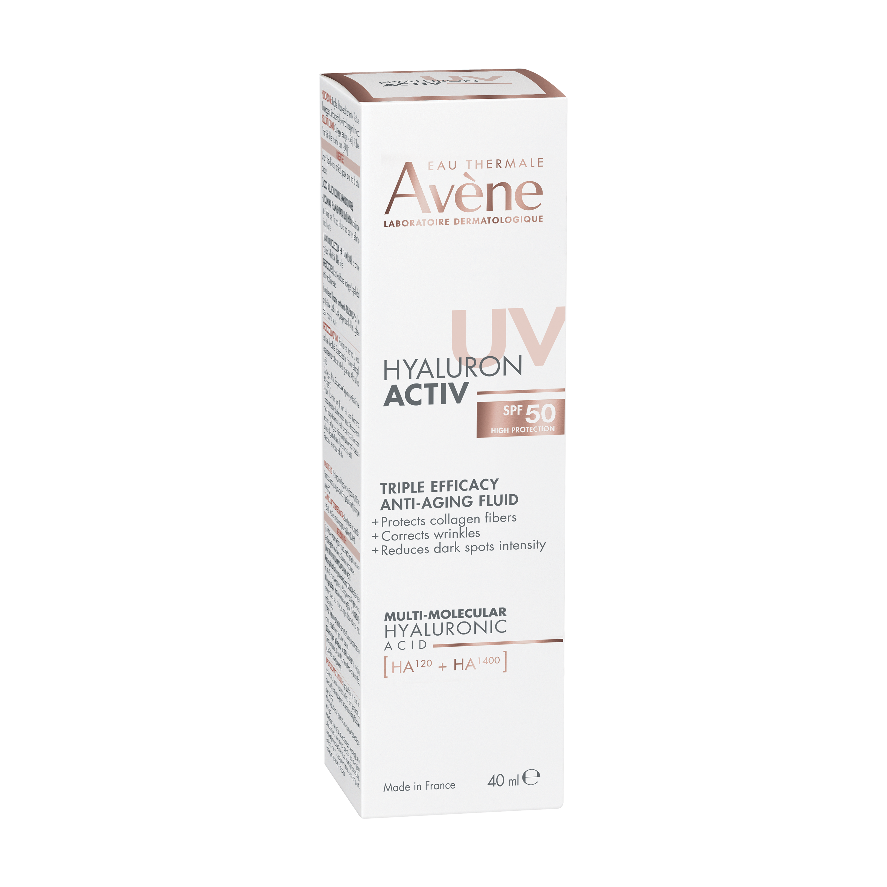 HYALURON ACTIV UV – Anti-Aging-Fluid mit dreifacher Wirksamkeit und Lichtschutzfaktor 50 – Bild 2